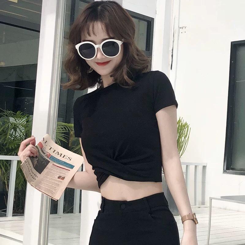 Áo croptop nữ xoắn ngực siêu đẹp