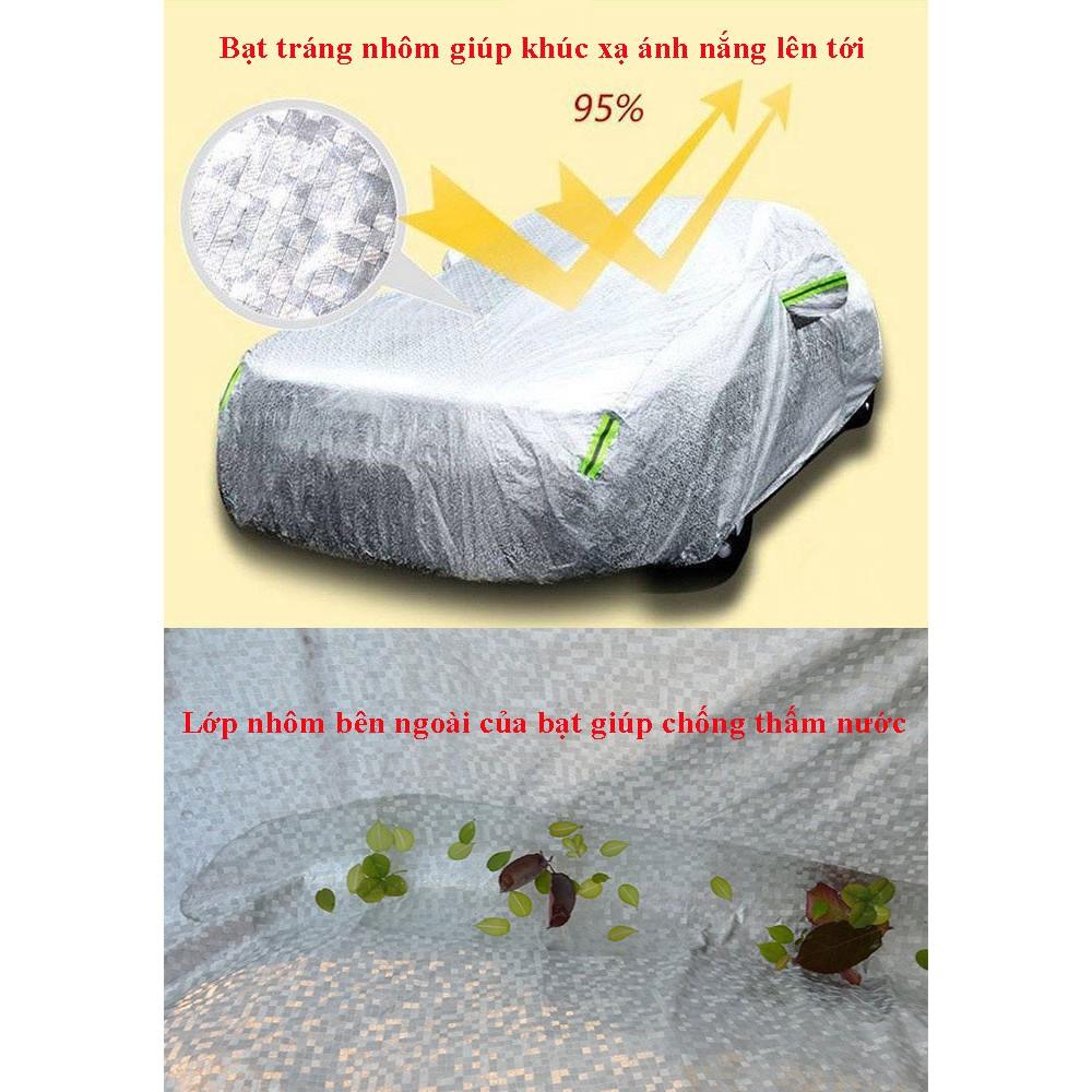 Bạt phủ ô tô tráng nhôm chống mưa, chống nắng, chống trầy, chống mất phụ kiện xe