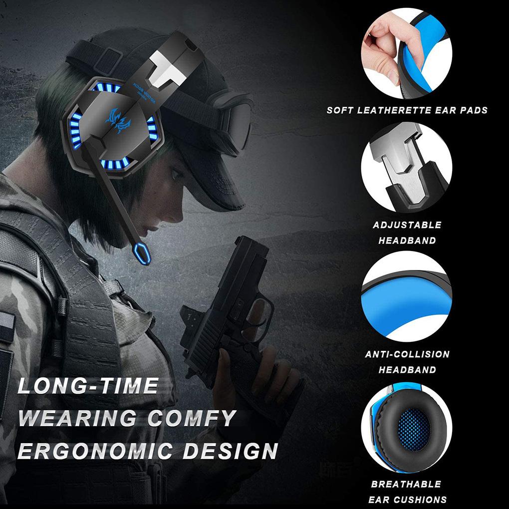 Mỗi G2000 Nghe Có Dây Tai Nghe Trò Chơi Máy Tính Tai Nghe Chơi Game Mic Tai Nghe Chụp Tai Có Đèn LED 3.5Mm Và USB Để Nghe của Bạn Đối Phương