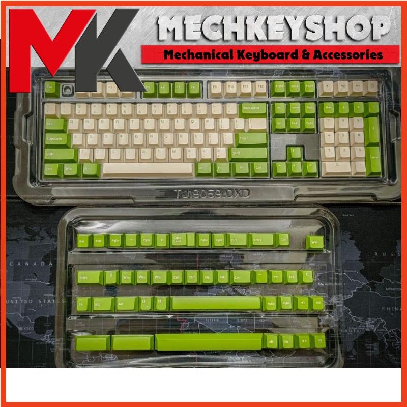 Bộ nút keycap NJ Matcha Trà xanh 152 phím PBT Double shot