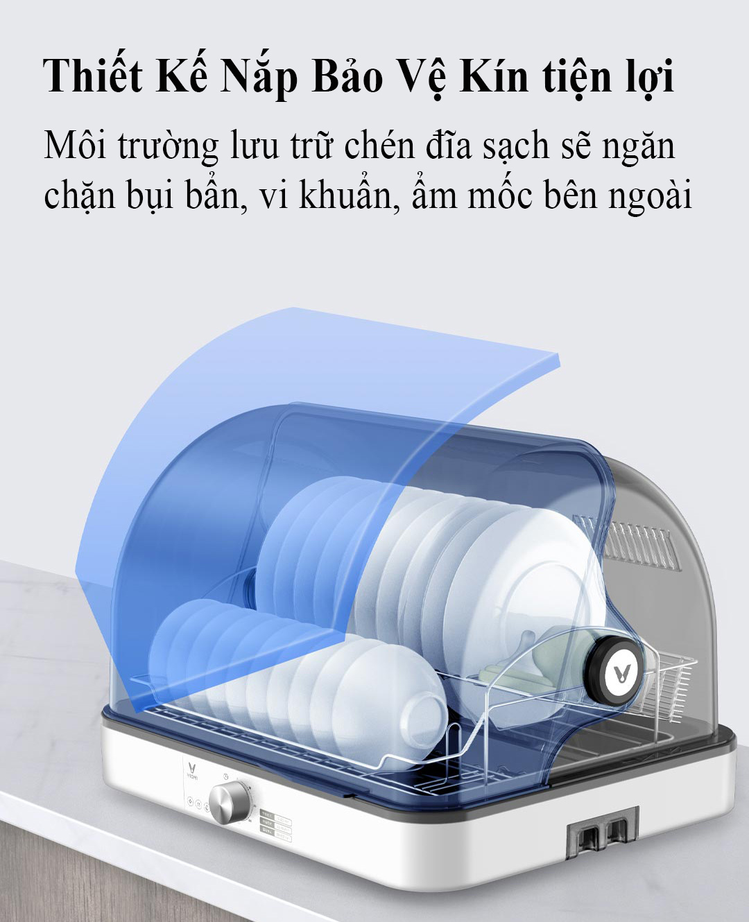 Máy Sấy Và Diệt Khuẩn Chén Đĩa Gia Đình Dung Tích Lớn 55 Lít Viomi Hàng Chính Hãng