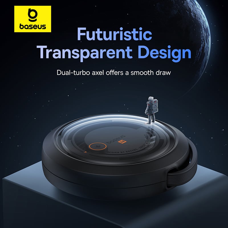 Cáp Sạc Đa Năng Baseus Free2Draw Retractable Crystal Type-C to M+L+C 100W (1.1m, Fast Charging Data Cable) - Hàng chính hãng