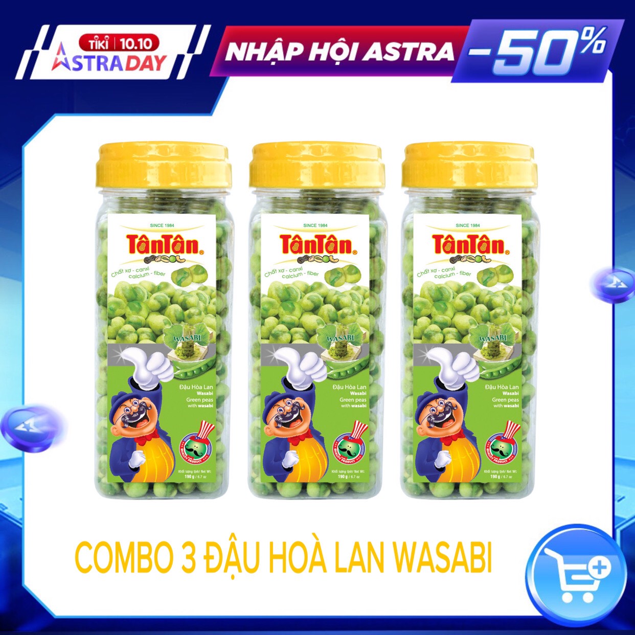 COMBO 3 HŨ ĐẬU HÒA LAN WASABI TÂN TÂN (190Gx3)