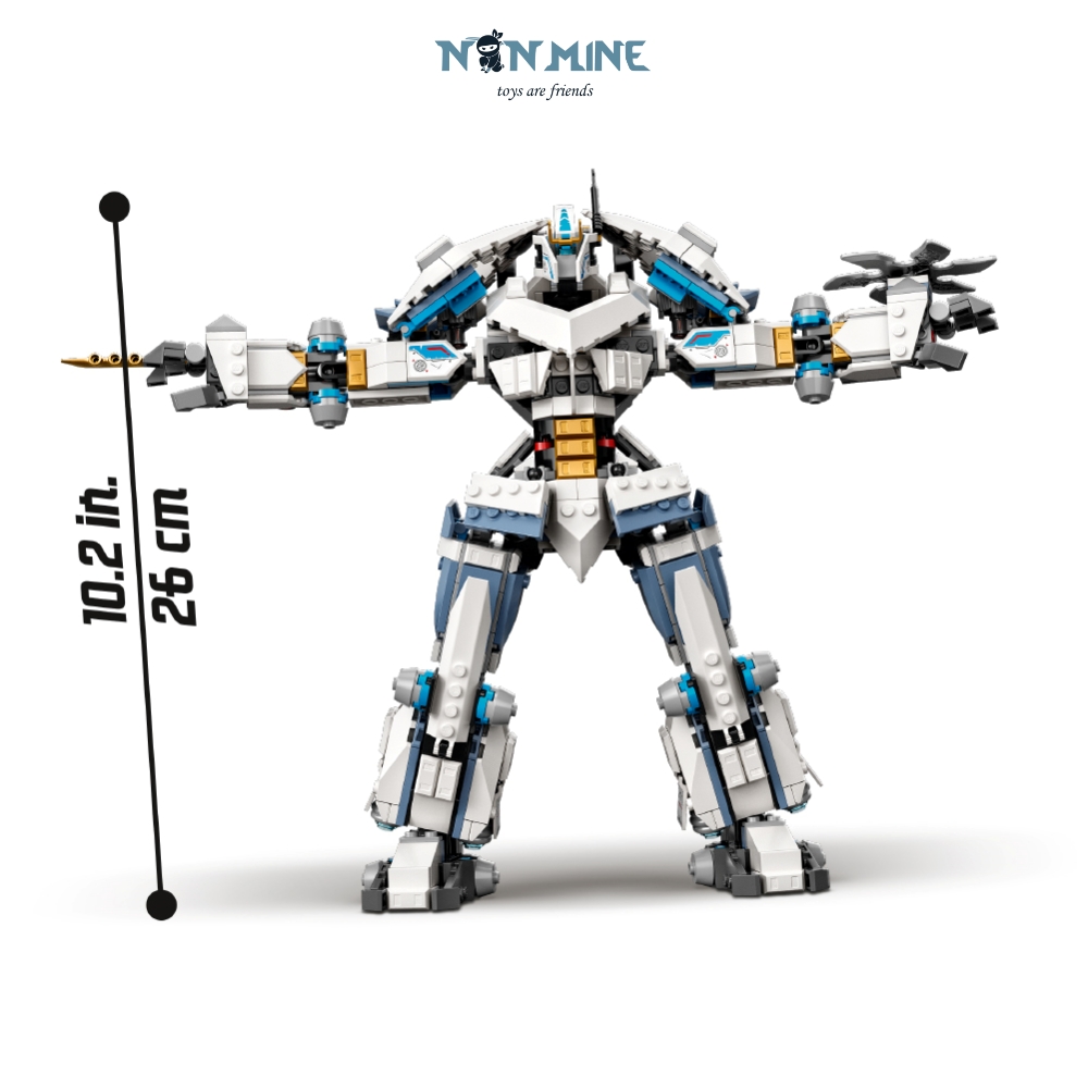 Đồ Chơi Xếp Hình Lắp Ráp Ninja Mech Robot Chiến Giáp Titan Của Zane 860 Chi Tiết Mã 11660