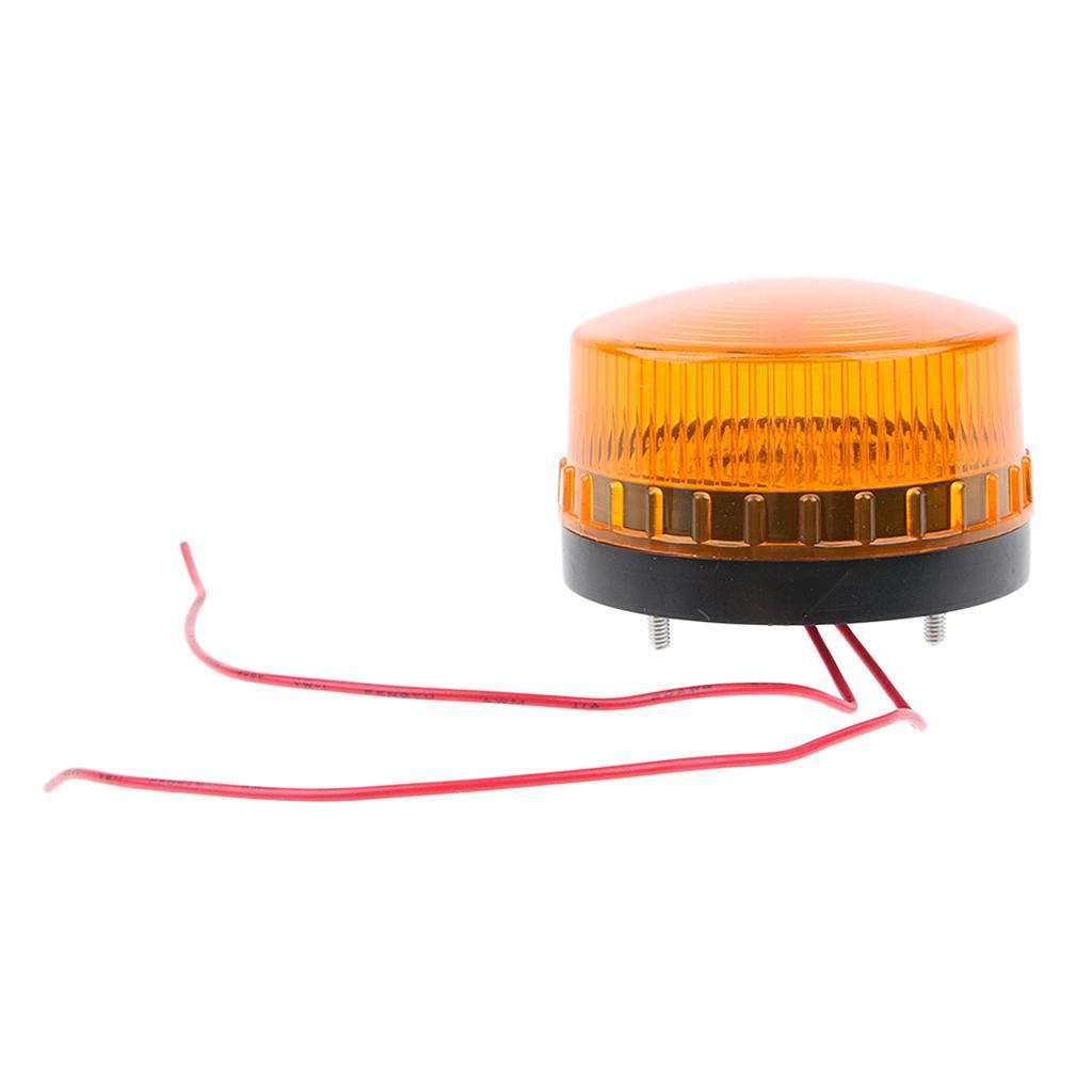 2x LED Beacon Amber Flashing Strobe Signal Warning Light Lamp