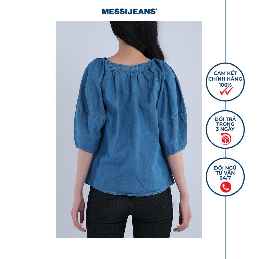 Áo kiểu nữ tay bồng Jeans MESSI WJF0162-21