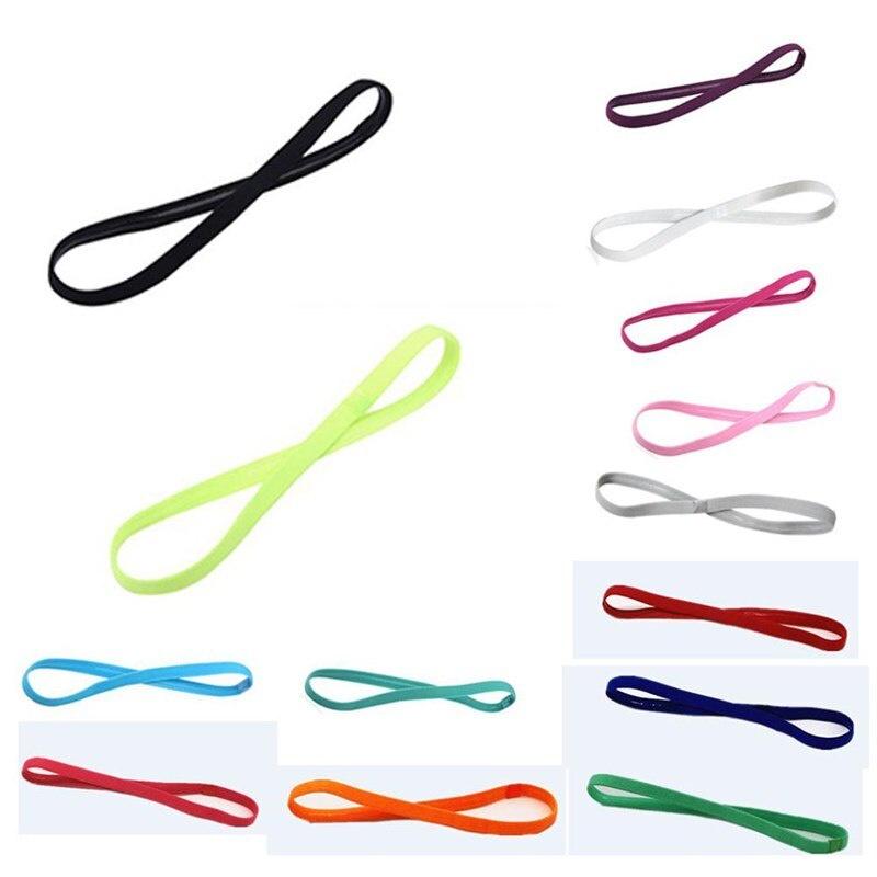 1PC Fashion New Candy Color Sports Headband Women Men Yoga Hair Bands Girls Sport Anti-slip Elastic Rubber Hairband Accessories