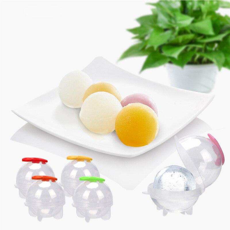 Round Ball Ice Cube Mold DIY Ice Cream Maker Plastic Ice Mould Whiskey Ice Tray Bar Tool Kitchen Gadget Cocktail Utensils