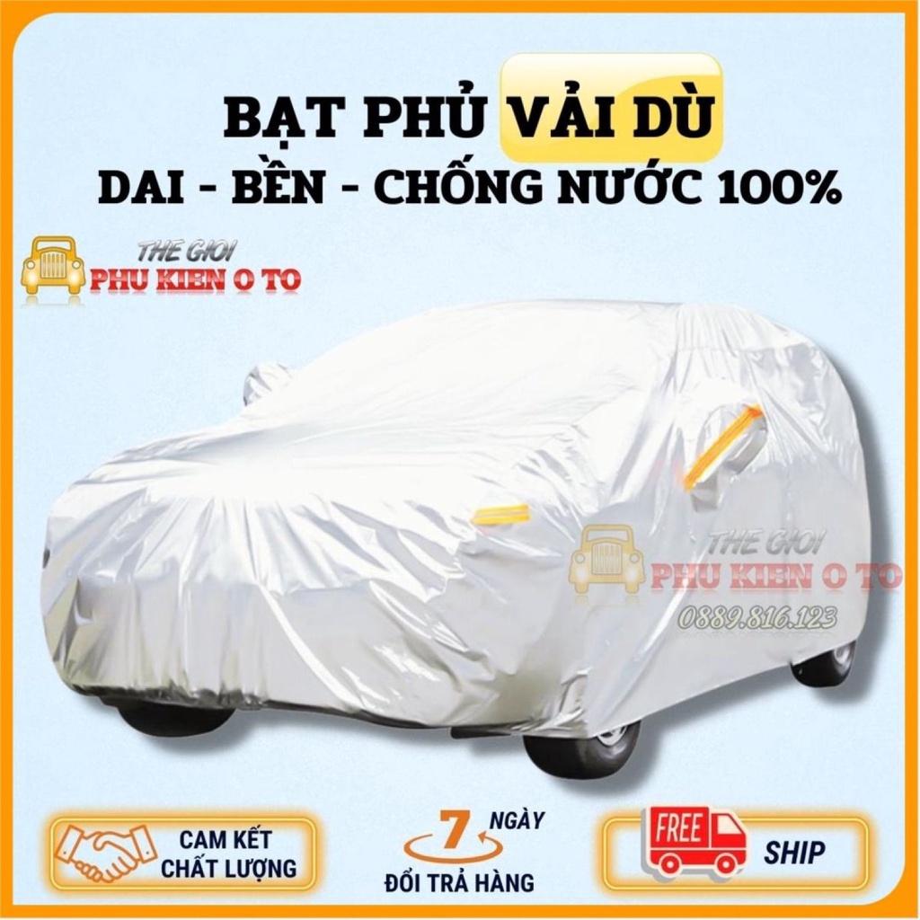 Bạt phủ ô tô vải dù OXFORD cao cấp chống nước 100%, có phản quang,chống nóng, chống nước, có khóa kéo cánh cửa