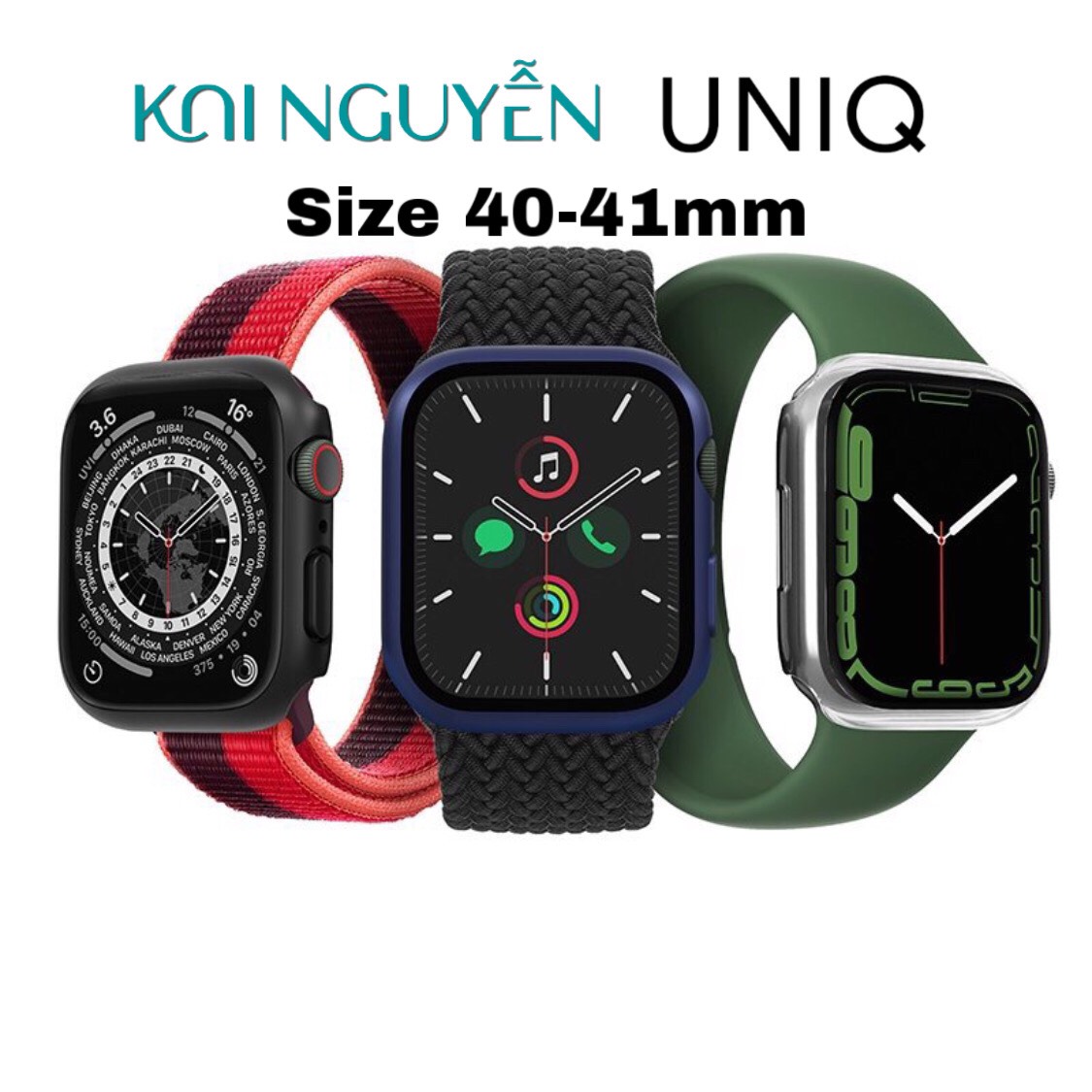 Ốp bảo vệ Cường Lực UNIQ Curved Glass Legion Dành Cho AppleWatch S4-7-SE 40-41mm - Hãng chính hãng