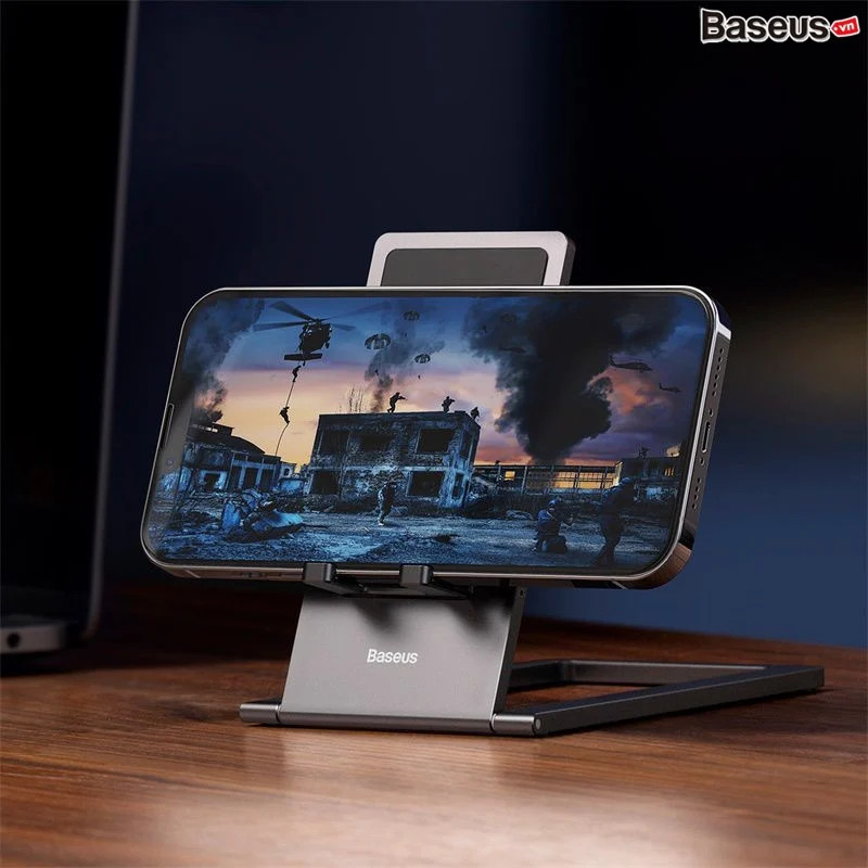 Giá Đỡ Điện Thoại Và Máy Tính Bảng Xếp Gọn Baseus Foldable Metal Desktop Holder- hàng chính hãng