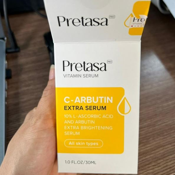 Serum Pretasa C-Arbutin extra giúp giảm thâm nám, da không đều màu, chống lão hóa, cấp ẩm chuyên sâu