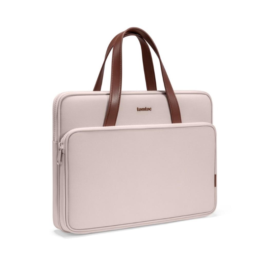 Túi xách Tomtoc Briefcase Premium Pink cho Macbook 13inch/14inch, Ultrabook 13inch - Hàng chính hãng