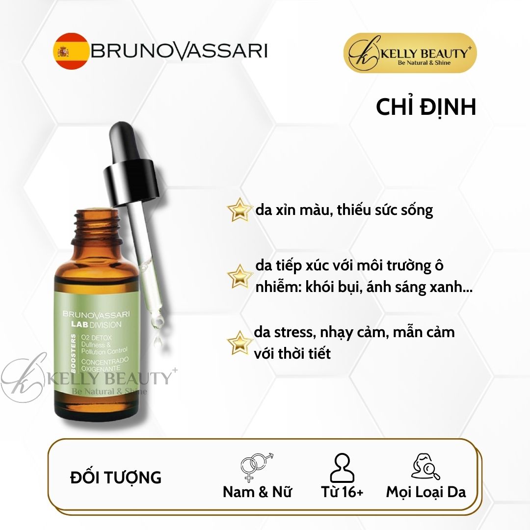 Tinh Chất Thanh Lọc Làn Da Lab Division Boosters O2 Detox - Bruno Vassari | Kelly Beauty