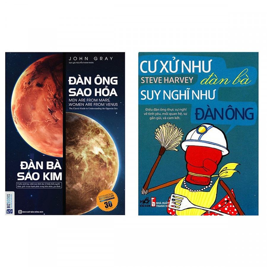 Hình ảnh Combo Sách Hay: Đàn Ông Sao Hỏa Đàn Bà Sao Kim + Cư Xử Như Đàn Bà, Suy Nghĩ Như Đàn Ông - (Tặng Kèm Bookmark Thiết Kế)