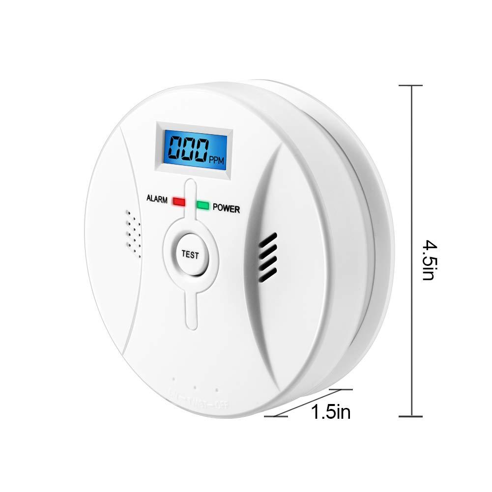 Máy dò cảnh báo carbon monoxide với máy dò CO màn hình LCD