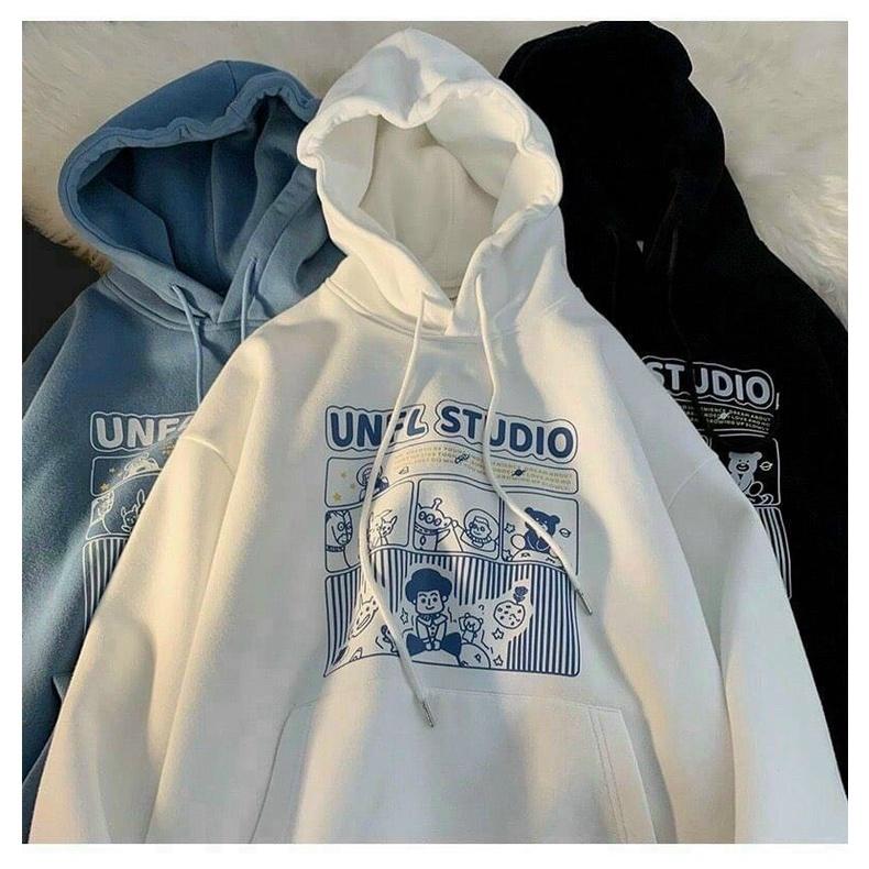 Áo khoác hoodies nỉ ngoại form to y hình có mũ chất nỉ siêu xinh , mặc ấm áp giữ ấm cơ thể THỜI TRANG GU FASHION