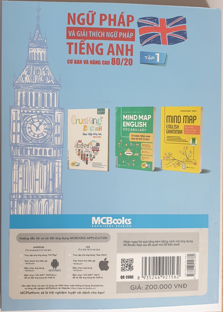 Sách Ngữ Pháp Và Giải Thích Ngữ Pháp Tiếng Anh Cơ Bản Và Nâng Cao (Tập 1)