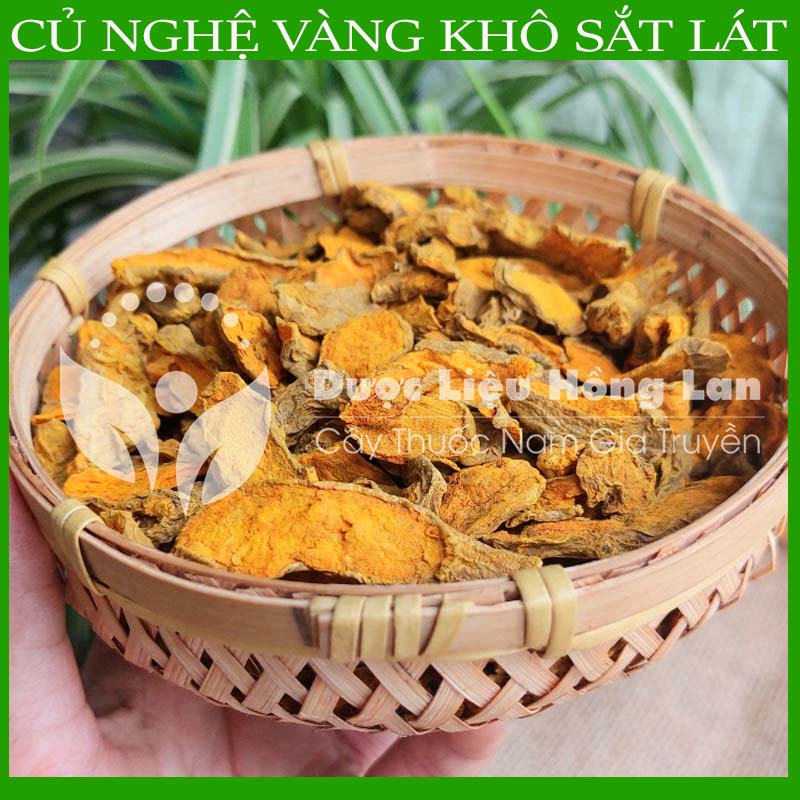 Củ Nghệ Vàng khô sắt lát gói 500g