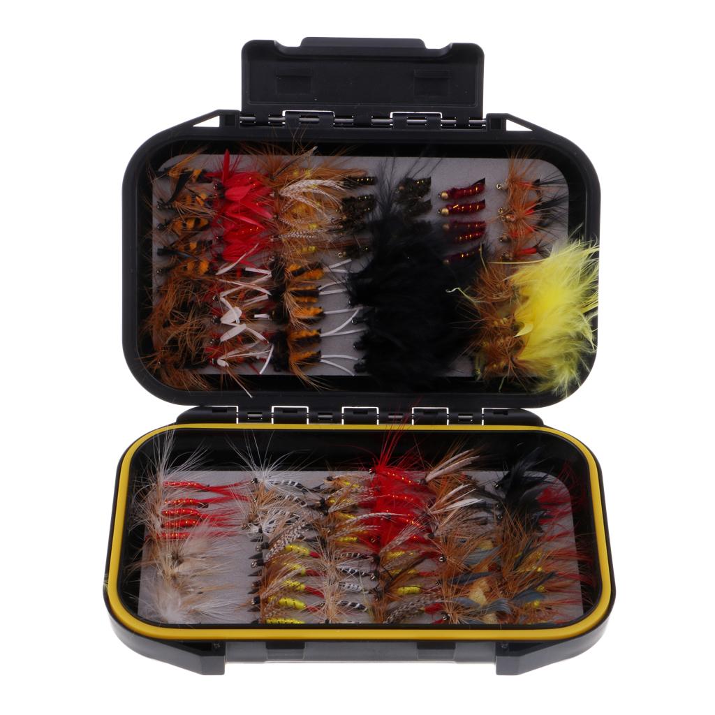 100pcs Hook Bait Lure Lifelike Dragonfly Insects Wet / Dry Fly Fishing Flies