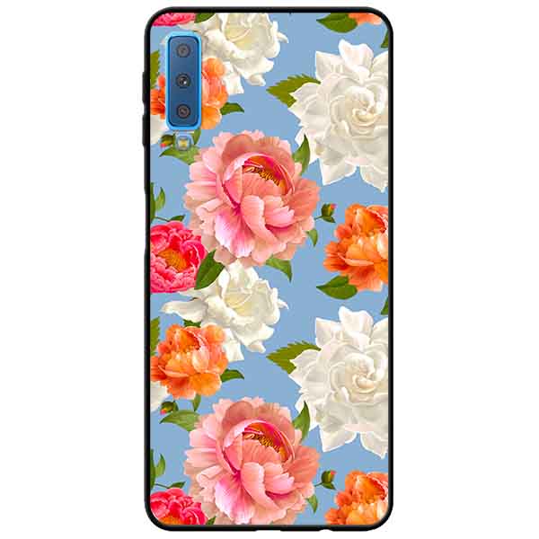 Ốp lưng in cho Samsung A7 2018 Mẫu Hoa Đa Sắc