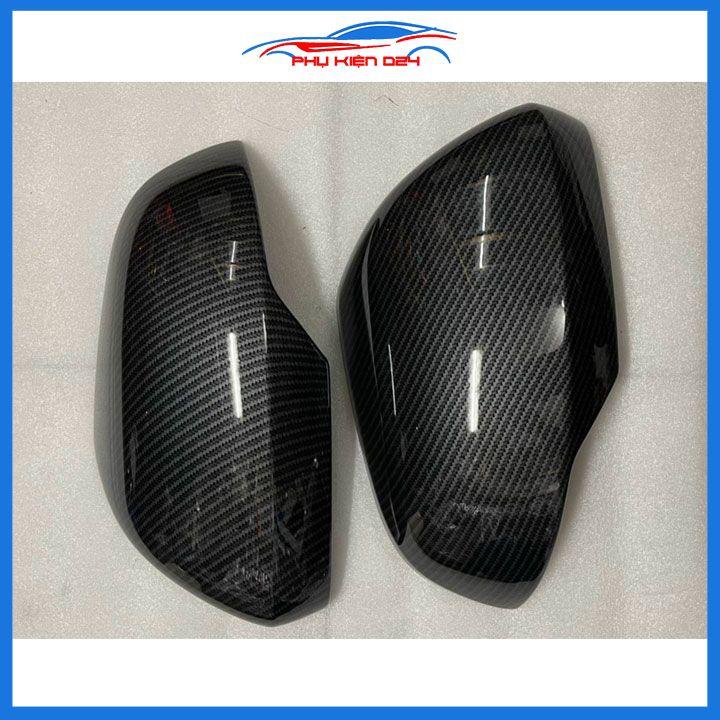 Ốp gương chiếu hậu Pajero Sport 2019-2020-2021 vân Cacbon bảo vệ chống trầy trang trí làm đẹp xe