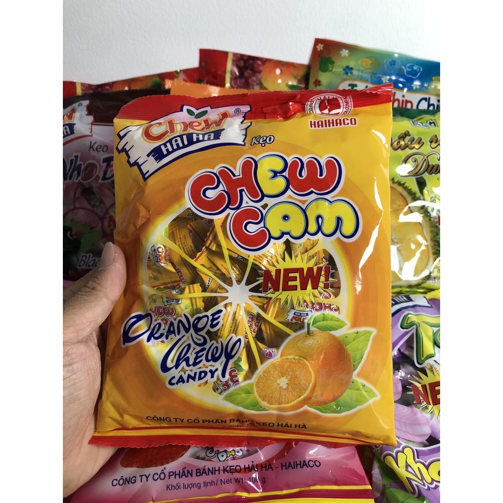 Kẹo Chew mềm HẢI HÀ hương Cam (Gói 100 Gram) - Hàng chính hãng