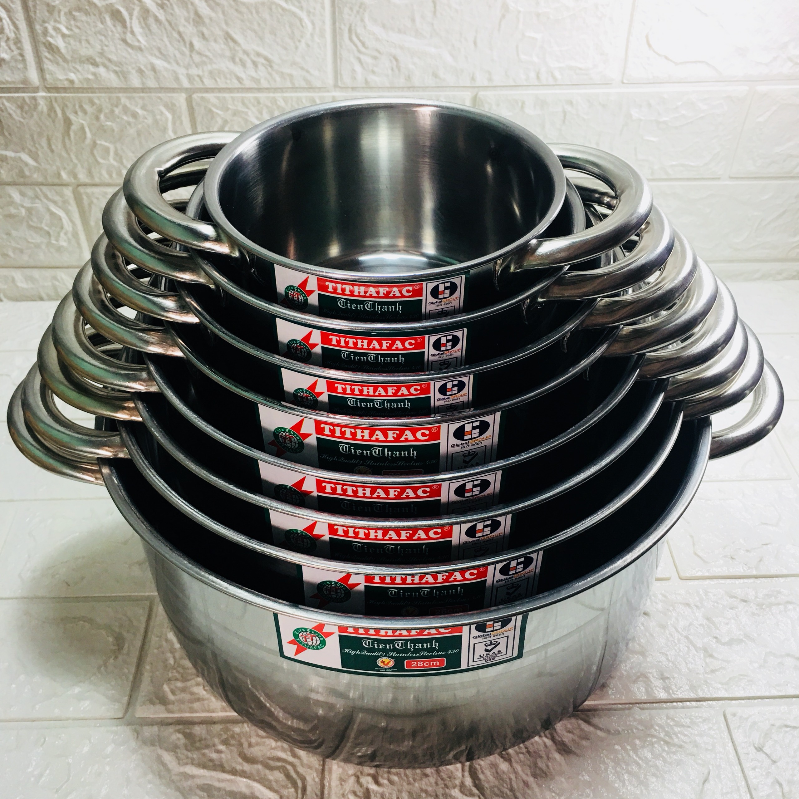 Nồi đa năng inox 430 Tithafac sử dụng được bếp từ đủ size , nồi inox không rỉ
