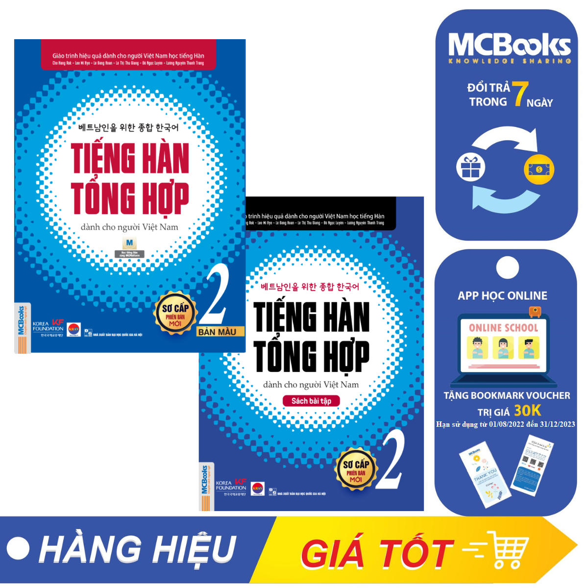 Combo Tiếng Hàn Tổng Hợp Sơ Cấp 2 Dành Cho Người Việt Nam Bản In Màu - Học Kèm App