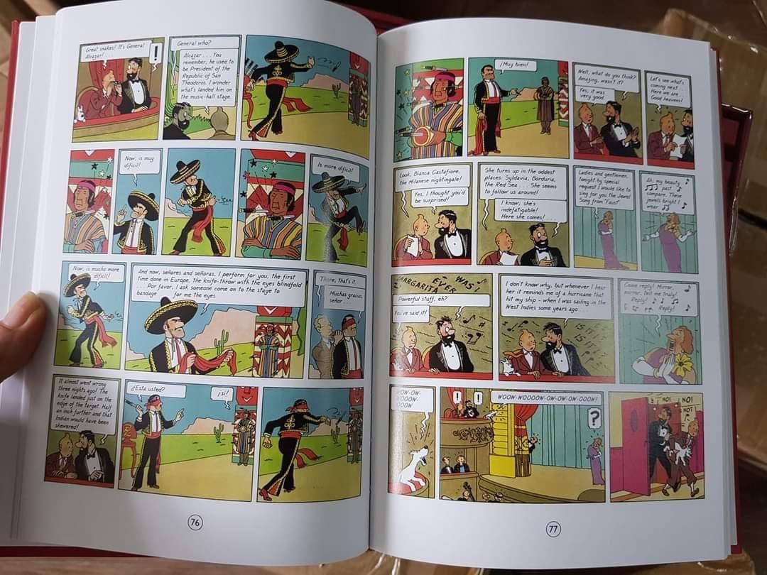 Tintin 8q bộ nhập màu boxset bìa cứng