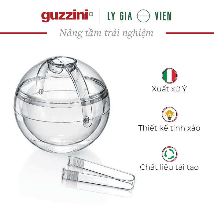 Xô Đựng Đá 2 Lớp Giữ Nhiệt Guzzini Ice Bucket &quot; STELLA&quot; - Thiết Kế Phong Cách Và Sang Trọng Phù Hợp Nhà Hàng Cao Cấp Chuẩn Michelin