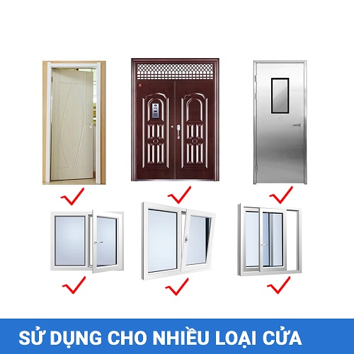 Ron miếng dán khe cửa, chân cửa, khung cửa 2mm,Chống ồn, Chống bụi, hàng chính hãng RONCUA | Loại 6 mét, BH 1 tháng