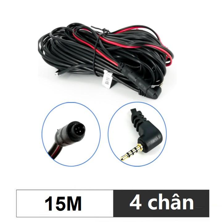 Dây tín hiệu kết nối camera hành trình và camera lùi, jack 2.5mm, 4 chân, dài 15m PHD-2019008