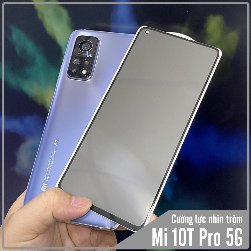 Kính cường lực cho Xiaomi Mi 10T Pro - Redmi K30S chống nhìn trộm full viền đen