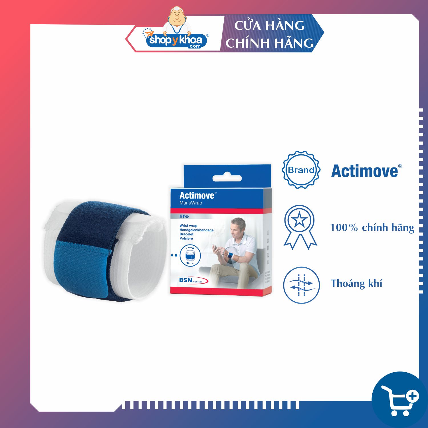 Băng cổ tay chấn thương và thể thao Actimove ManuWrap