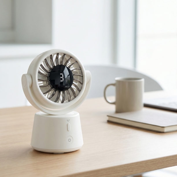 Quạt để bàn mini LocknLock Mini desktop fan ENF336 5V⎓2A, 3.3W, Li-ion 3.7V 3600mAh - Hàng chính hãng