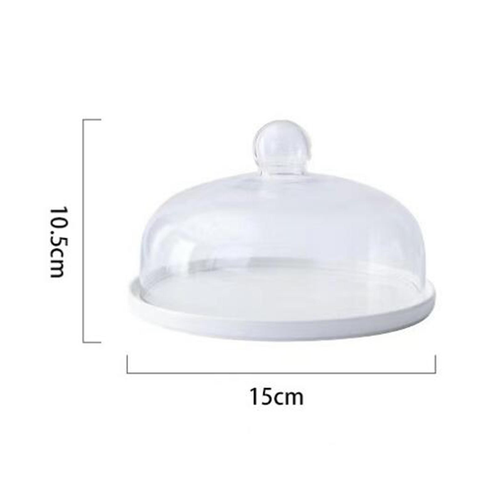 Round Cake Stand with Cover Serving Tray for Wedding Cheese Decor