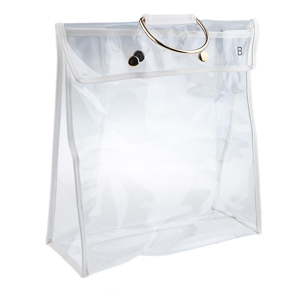 Women’s Transparent Storage Bag Clear Cosmetic PVC Organizer Dustproof Handbag Holder