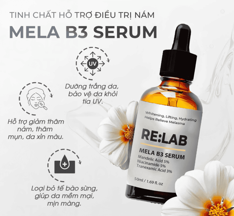 Serum RE:LAB Mela B3 Serum 50ml trắng da hỗ trợ giảm nám tàn nhang