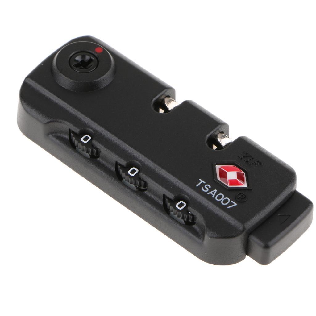 2xTSA 007 Secure Luggage 3 Digit Combination Padlock Suitcase Bag Code Lock T2