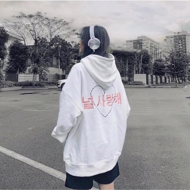 Áo hoodie nam nữ in tim