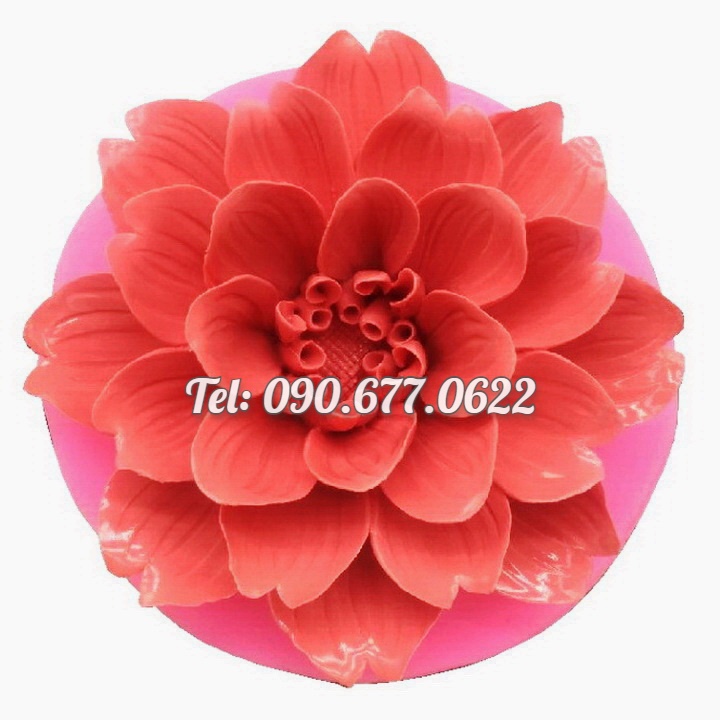 Khuôn silicone làm rau câu hoa cúc 3 tầng đại đóa loại 11 cm - Mã số 1384