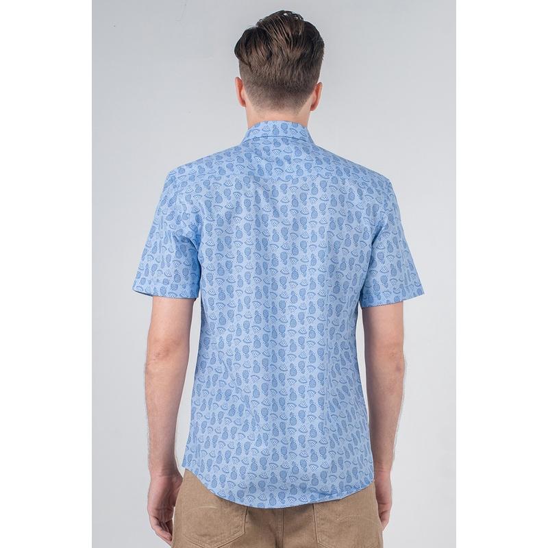 Áo sơ mi tay ngắn họa tiết tropical , thời thượng, lịch lãm, chỉn chu John Henry - WS20SS09C-SC