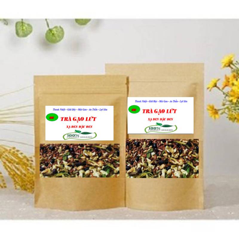 Trà gạo lứt xạ đen đậu đen (1kg) - hỗ trợ giảm cân - lợi sữa - ngủ ngon ( MS)