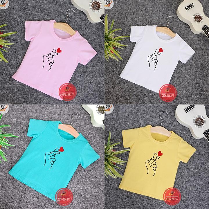 Áo gia đình bắn tim - có size lớn - màu vàng (GD309VD)