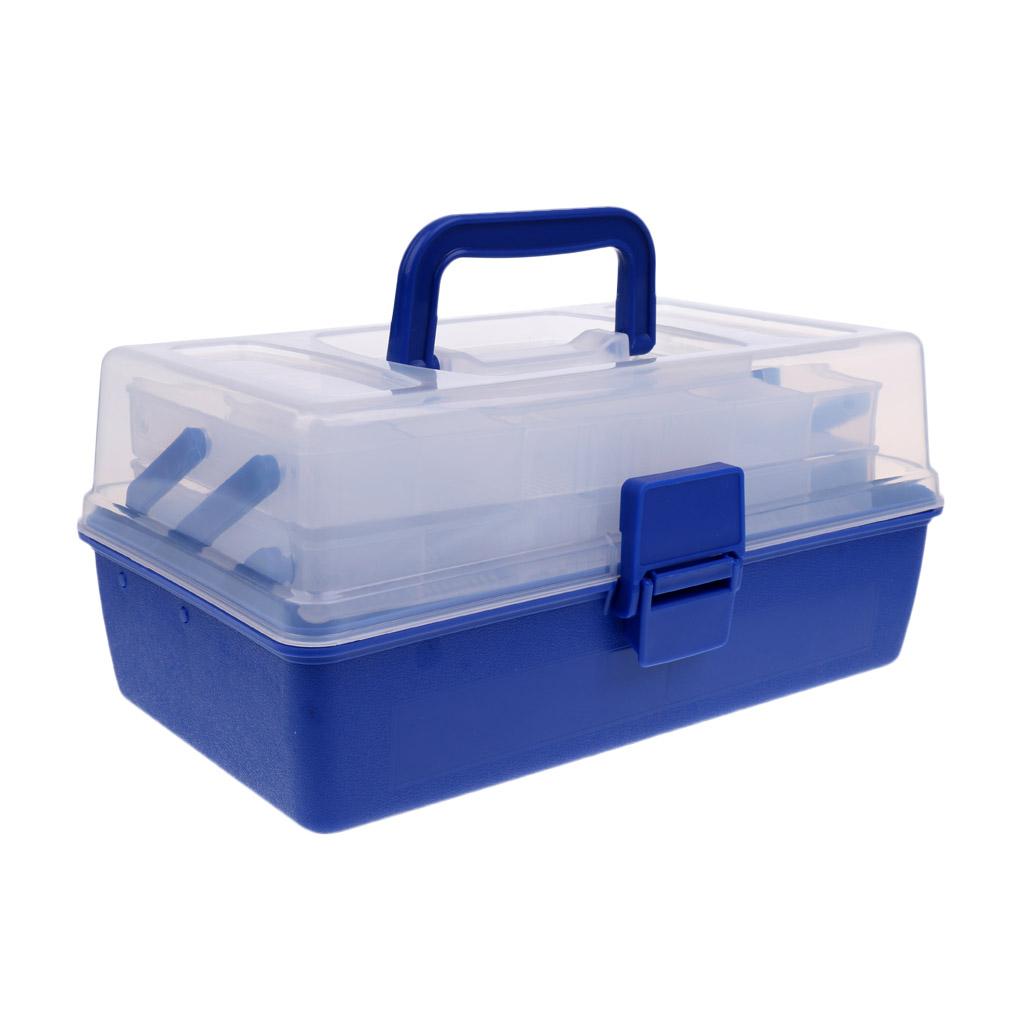 3 layers/4 layers Waterproof Fishing Tackle Box Fishing Hooks Lures Baits Storage Case