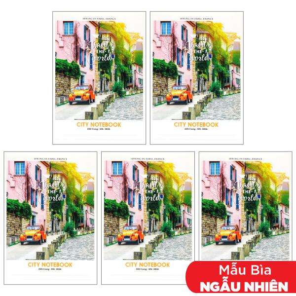 Combo 5 Tập Sinh Viên 4 Ly Ngang 200 Trang 60gsm City - Hải Tiến 3026 (Mẫu Màu Giao Ngẫu Nhiên)
