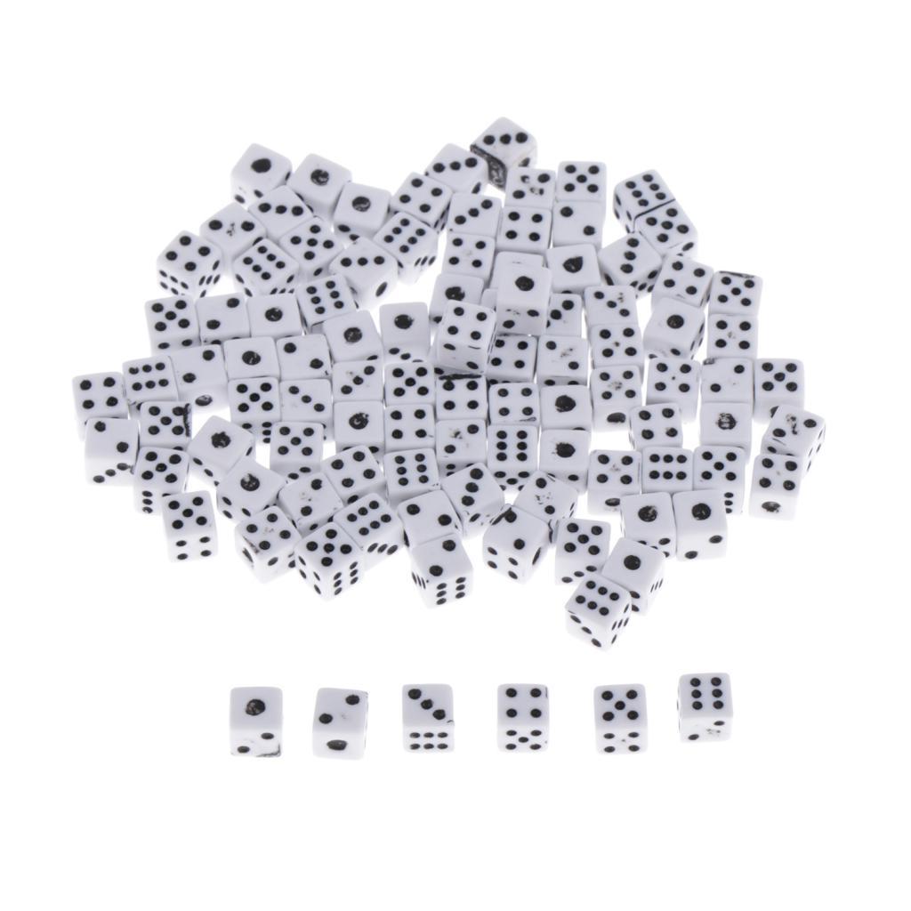 100 Viên 5 Mm 6 Mặt D6 Xúc Xắc Dành Cho D & D Vai Trò Chơi Trò Chơi