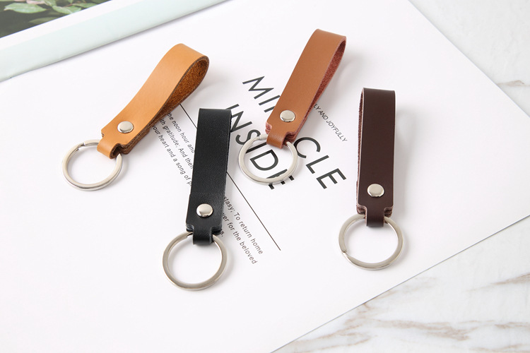 Móc Khóa Dây Da Bò keychain  Nhiều Màu Thời Trang