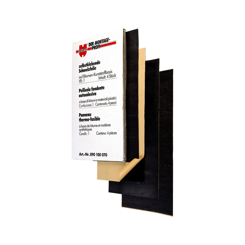 Hộp 4 Tấm dán tiêu âm sàn Bitumen Polymer Wurth Self-Adhesive Fusible Layer 0890100070 (1000 x 500 x 2.8 mm)